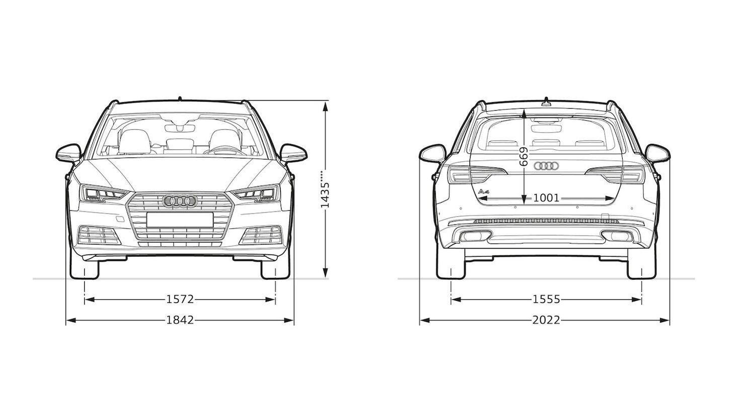 Abmessungen A4 Avant