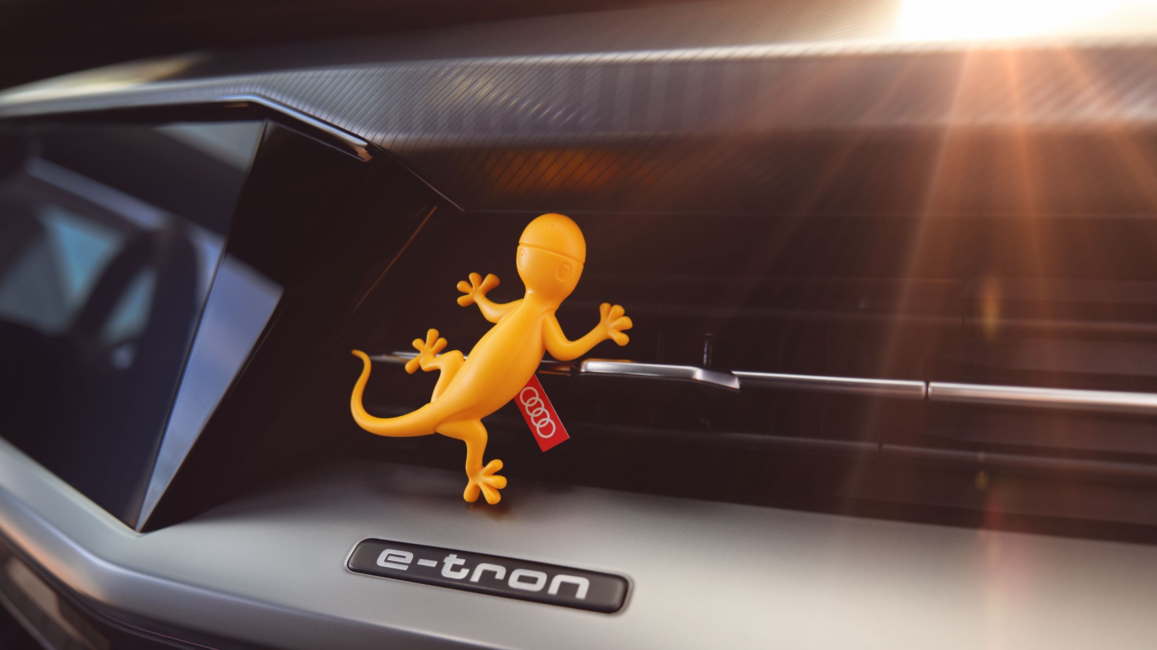 Fokusansicht einer Audi e-tron Klimaanlage.