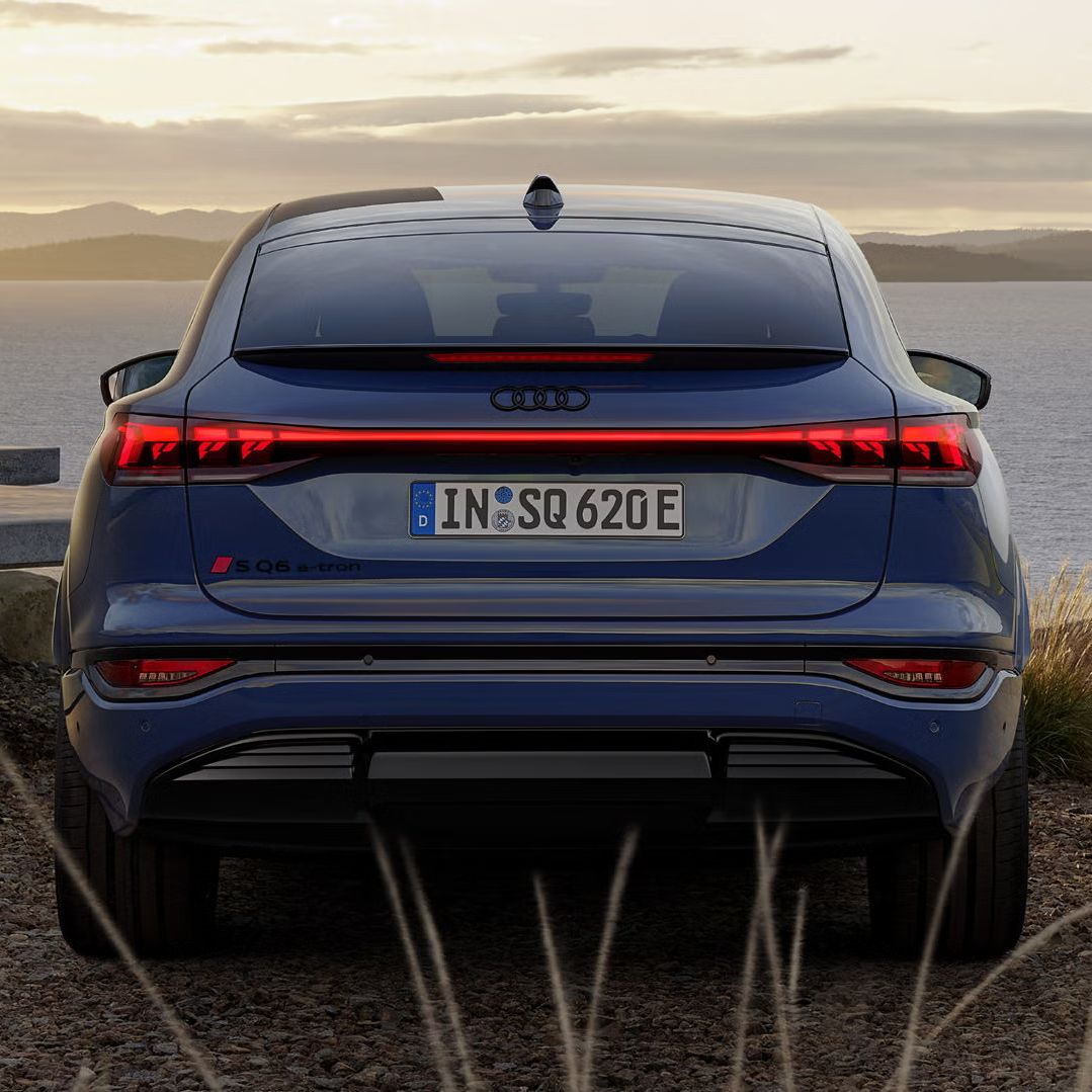 Nahaufnahme der linken, hinteren Heckleuchte des SQ6 Sportback e-tron.