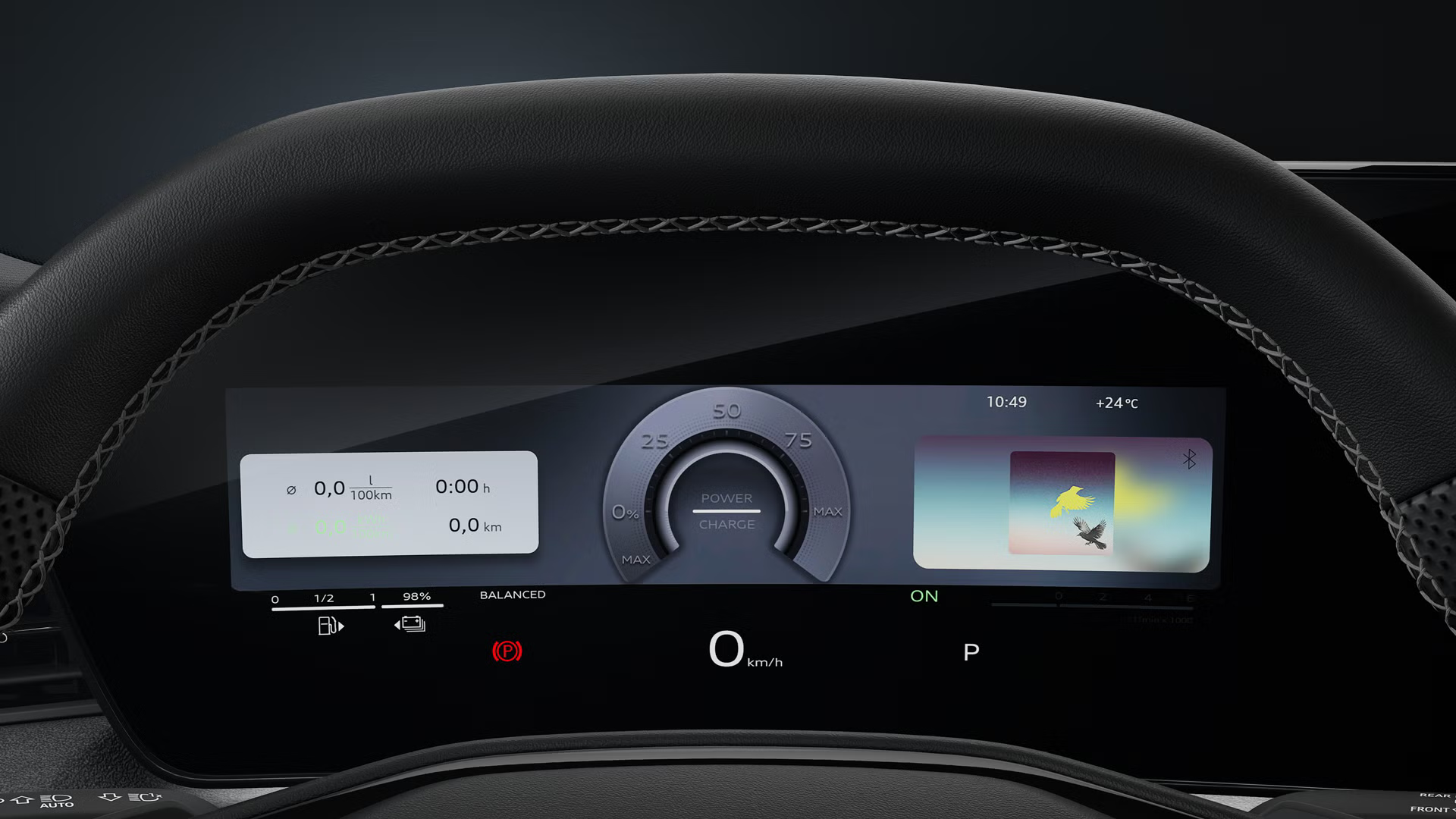 Nahaufnahme des Audi virtual cockpit plus.