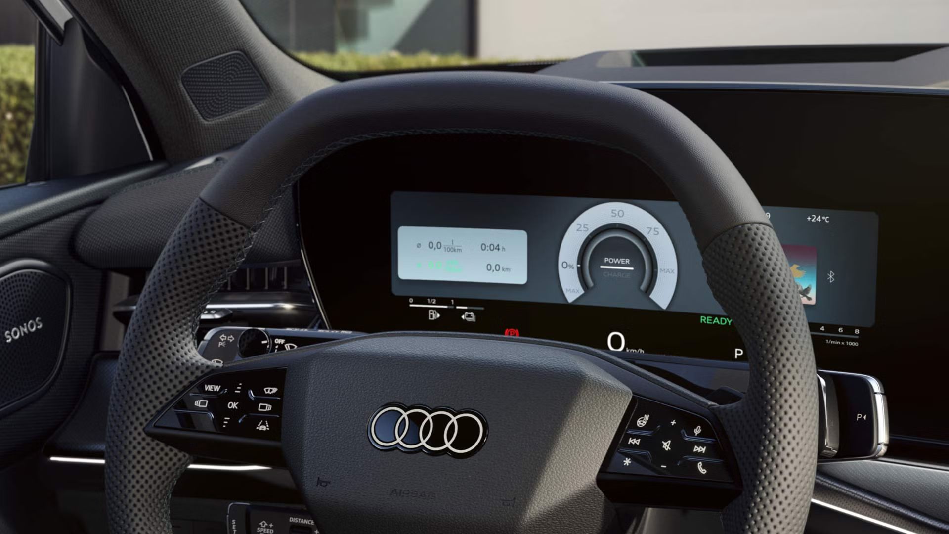 Das Cockpit des Q3 SUV e-hybrid mit Fokus auf die Fahrerarmatur
