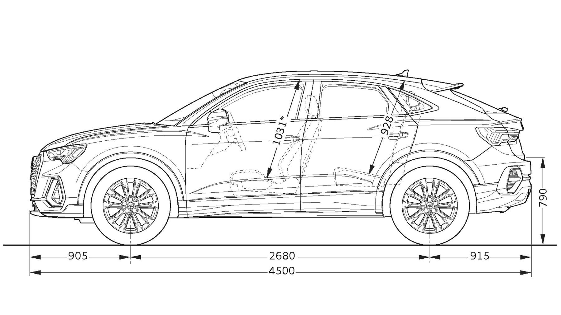 Audi Q3 Abmessungen Seitenansicht