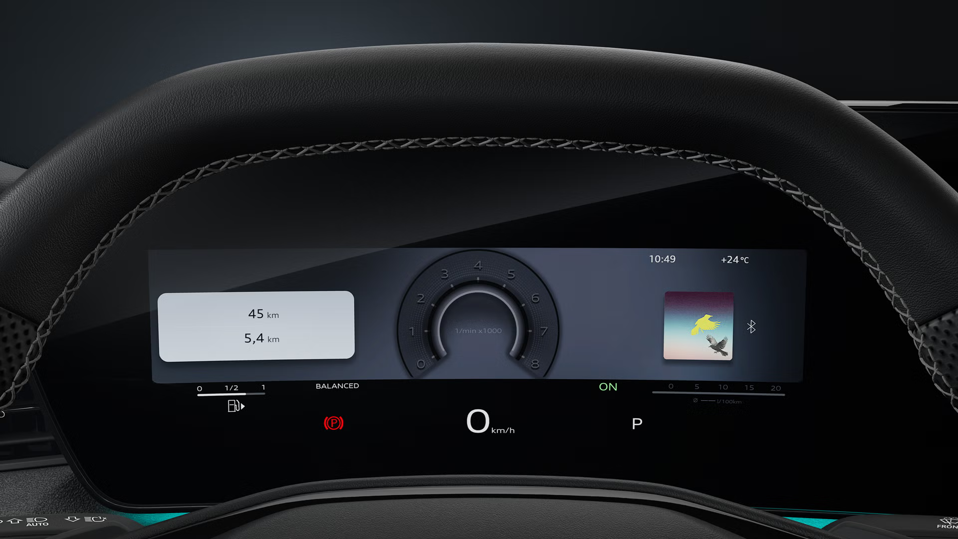Nahaufnahme des Audi virtual cockpit plus.