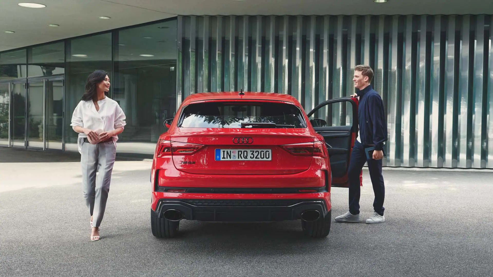 Heckansicht des Audi RS Q3 Sportback