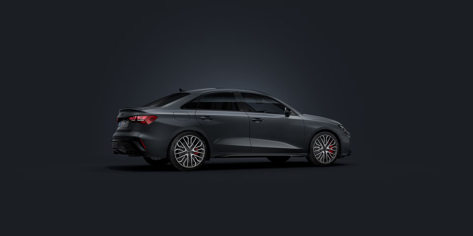 Seitliche Ansicht der Audi S3 Limousine.
