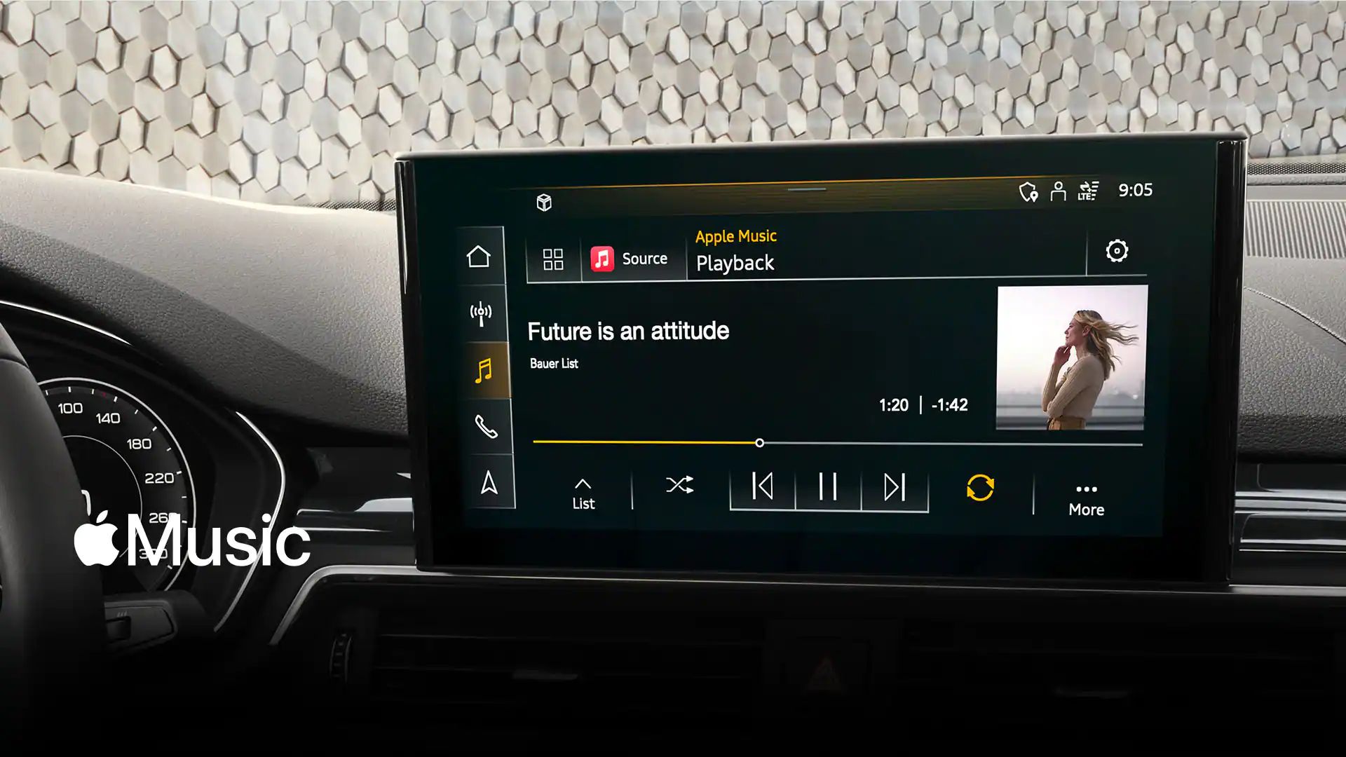 MMI-Screen mit Apple Music