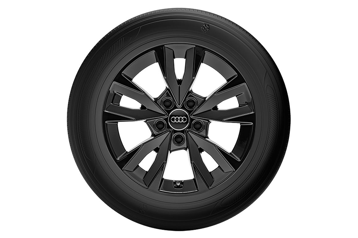 Abbild von einem schwarzen Audi A3 Winterkomplettrad 