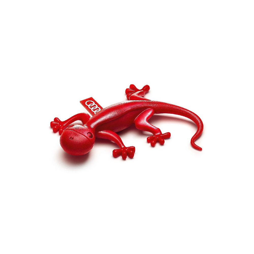 Ein Audi Duftgecko in rot.