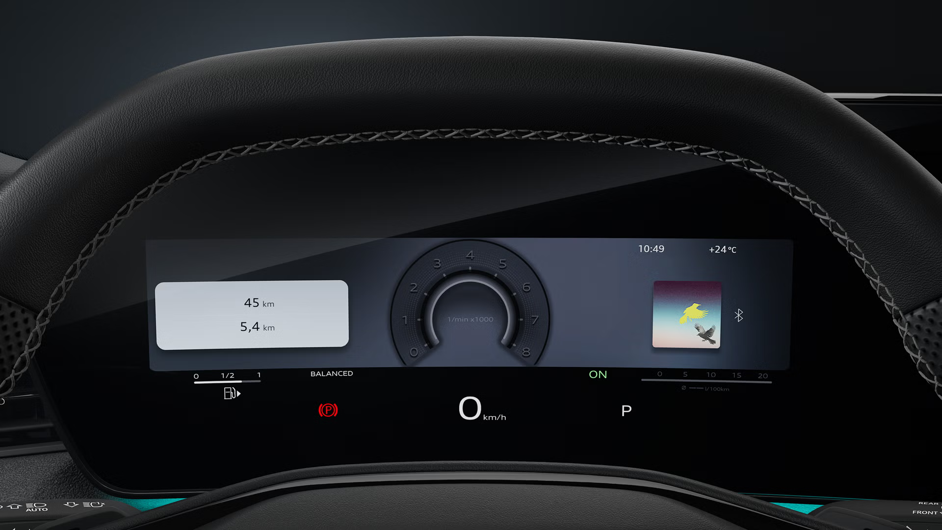 Nahaufnahme des Audi virtual cockpit plus.