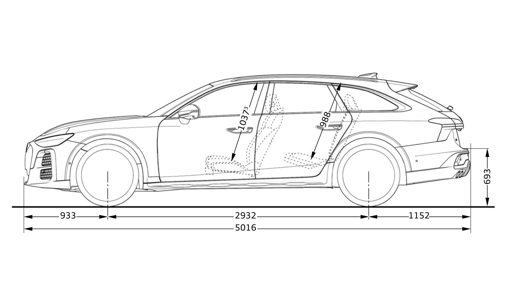 Audi A6 allroad Abmessungen Seitenansicht
