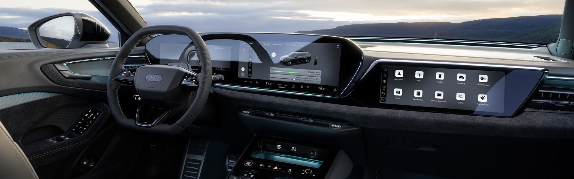 Cockpit im Audi A5 Avant e-hybrid