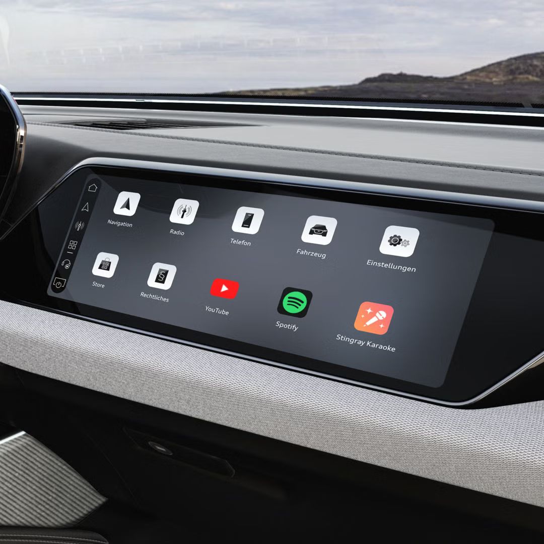 Blick auf das Beifahrerdisplay der A6 Limousine.	