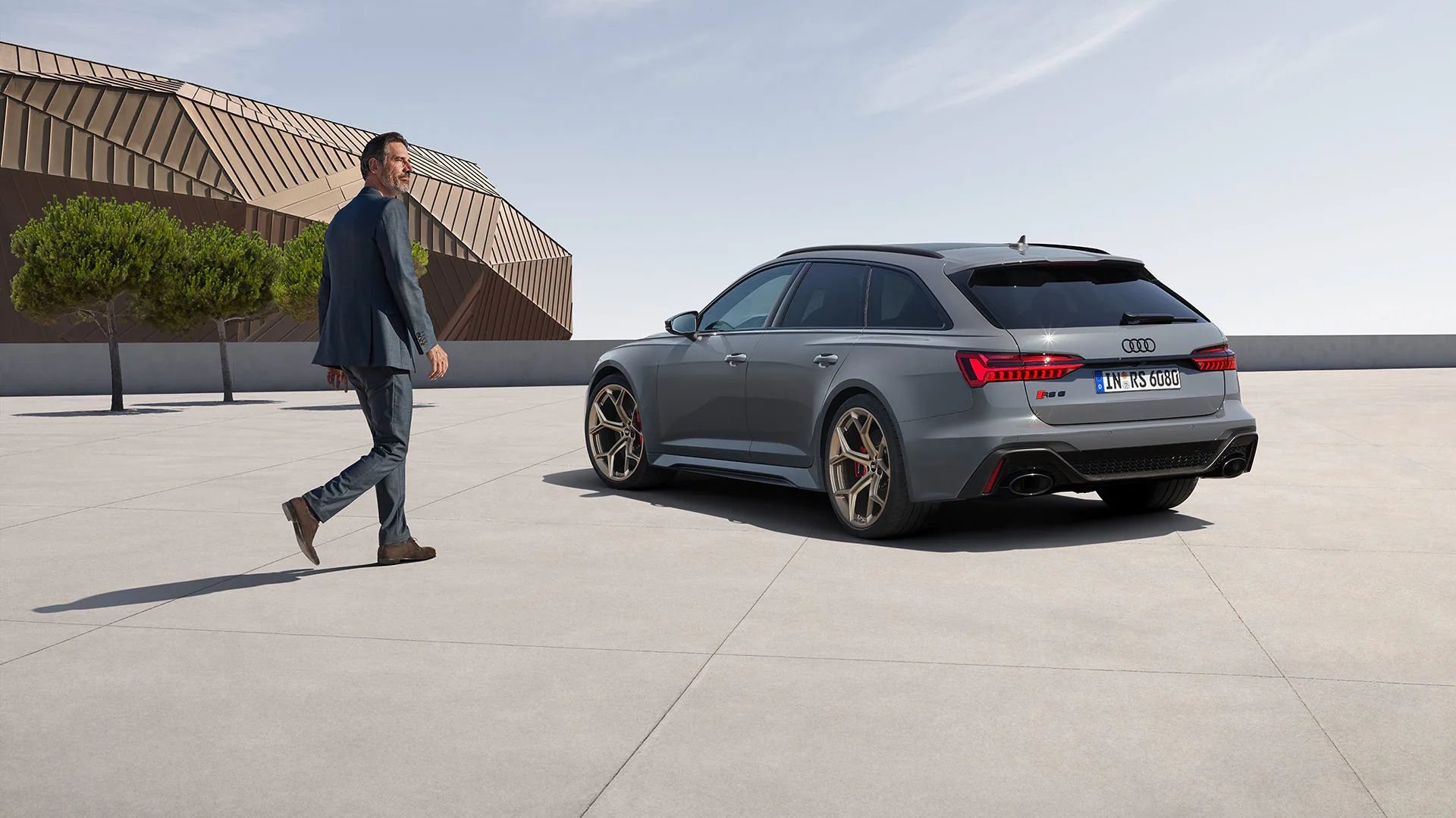 Frontale Seitenansicht des RS 6 Avant
