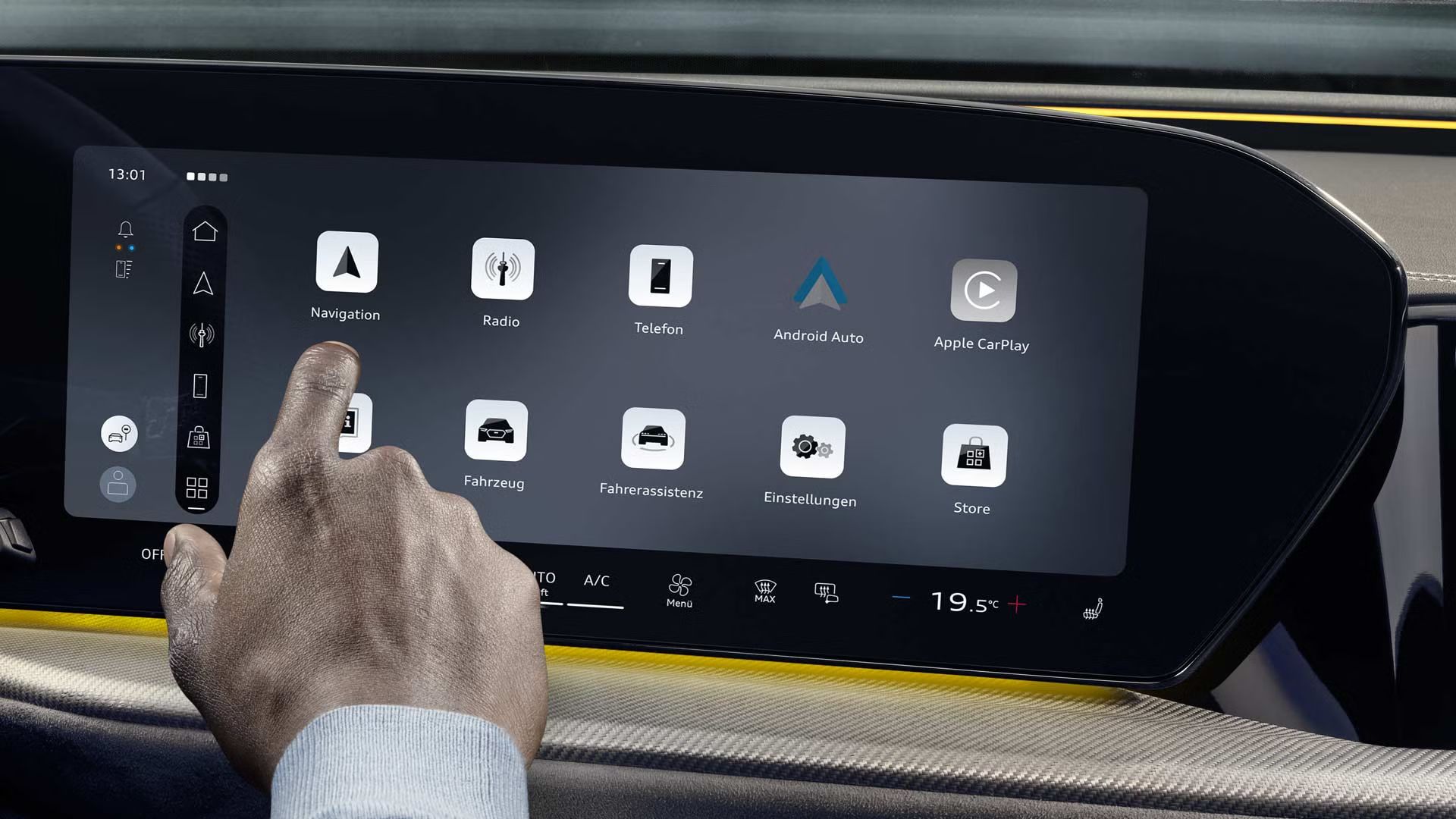 Detailansicht MMI touch-Display