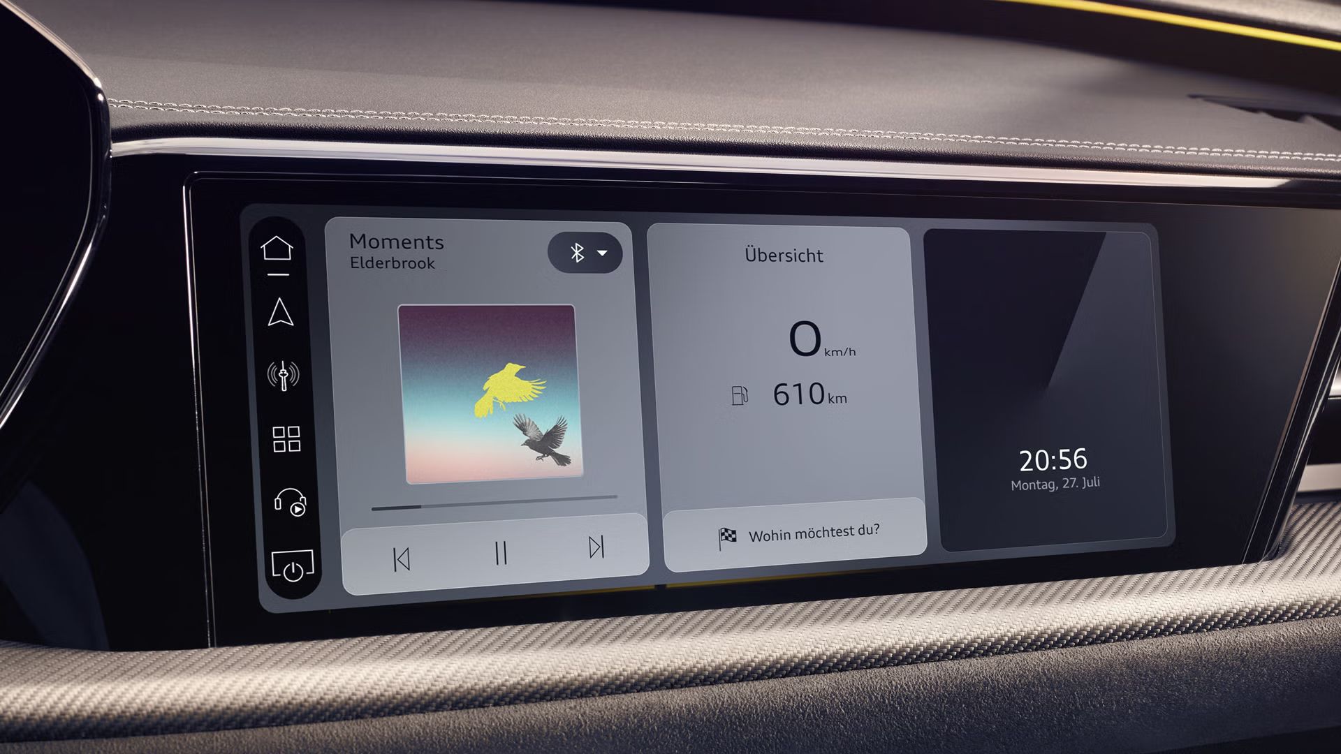 Nahaufnahme des MMI Beifahrerdisplays im Q5 Sportback.
