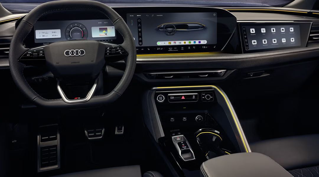 Cockpit und Beifahrerdisplay im Audi Q5 Sportback