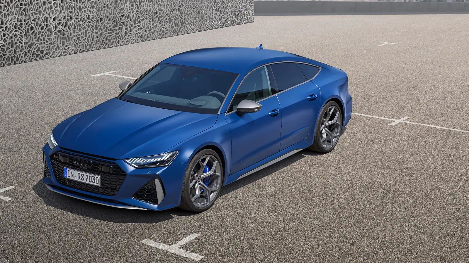 Frontale Seitenansicht des RS 7 Sportback