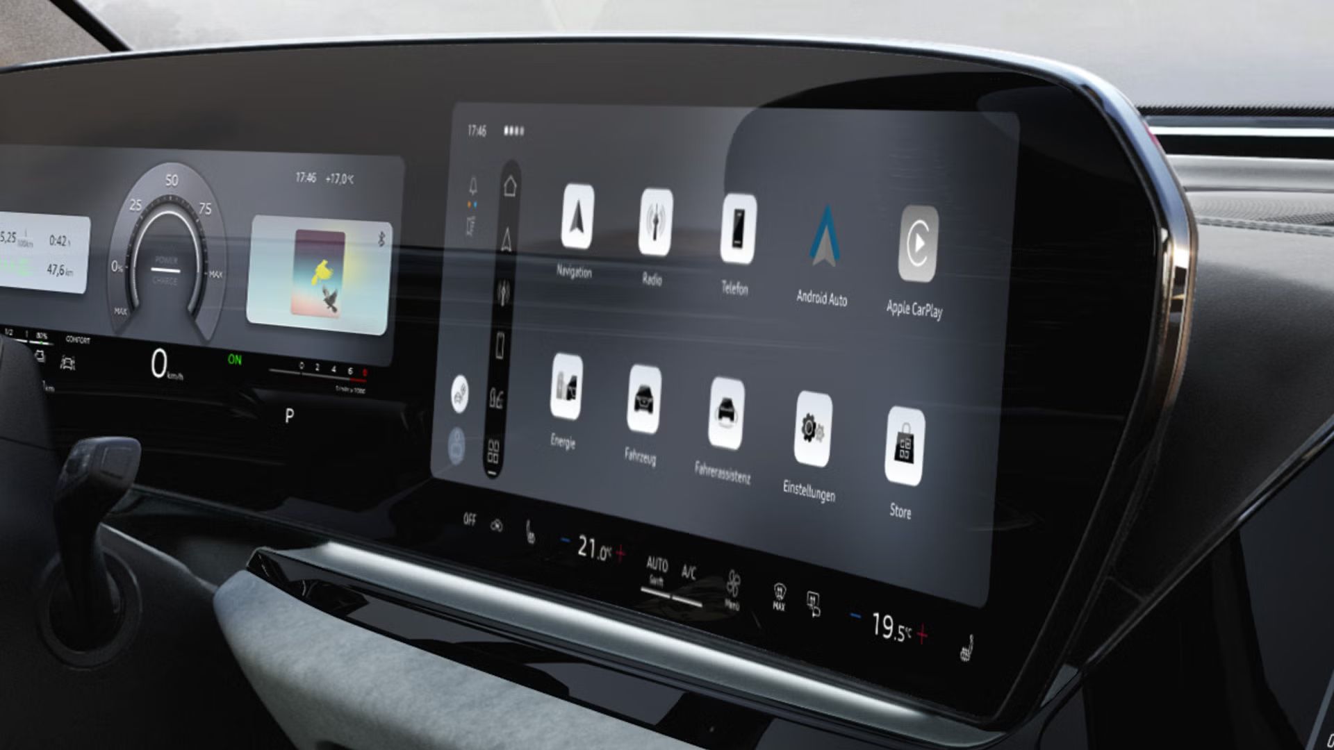 Nahaufnahme des MMI touch-Displays. 