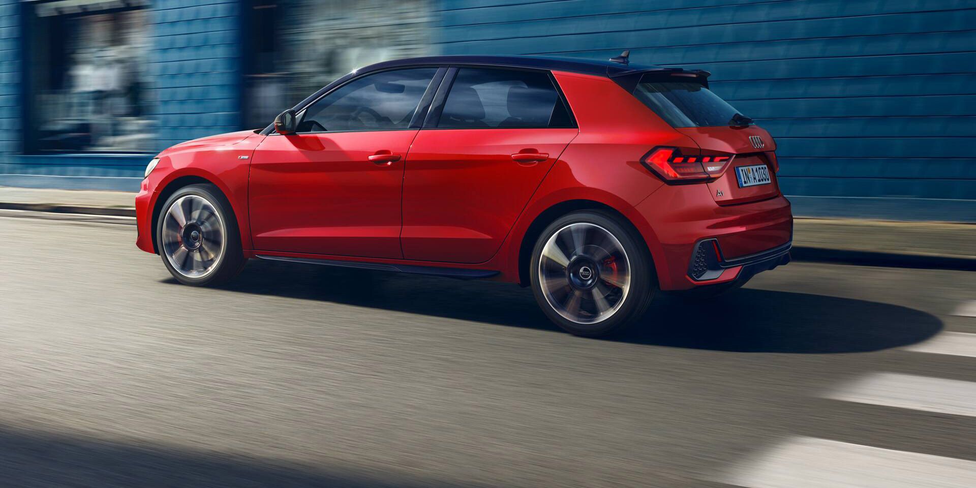 Dynamische Seitenansicht des A1 Sportback